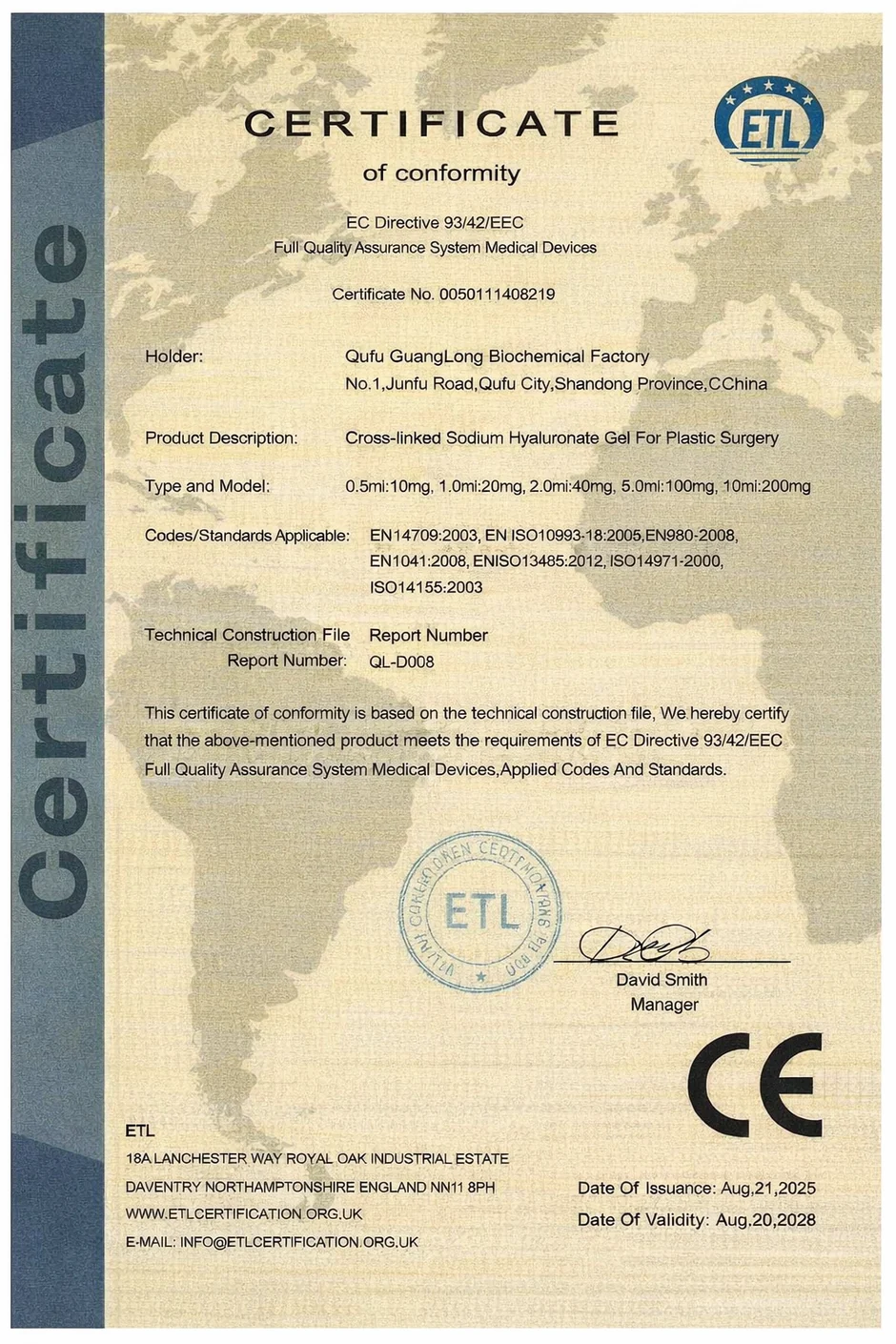 VIVAXIL product qualification document